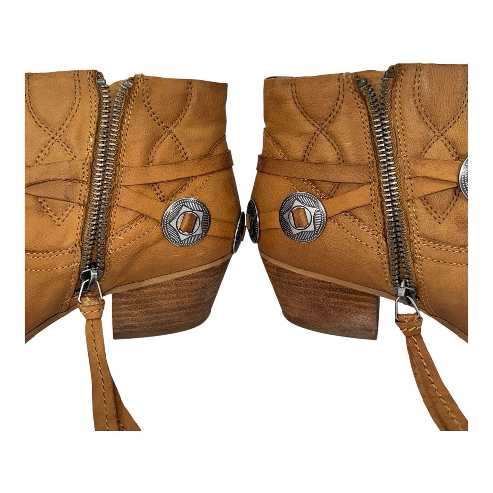 Dolce Vita SKYE Brown Western Cowgirl Harness Conch Ankle Boots Fits Sz 8 - Picture 6 of 16